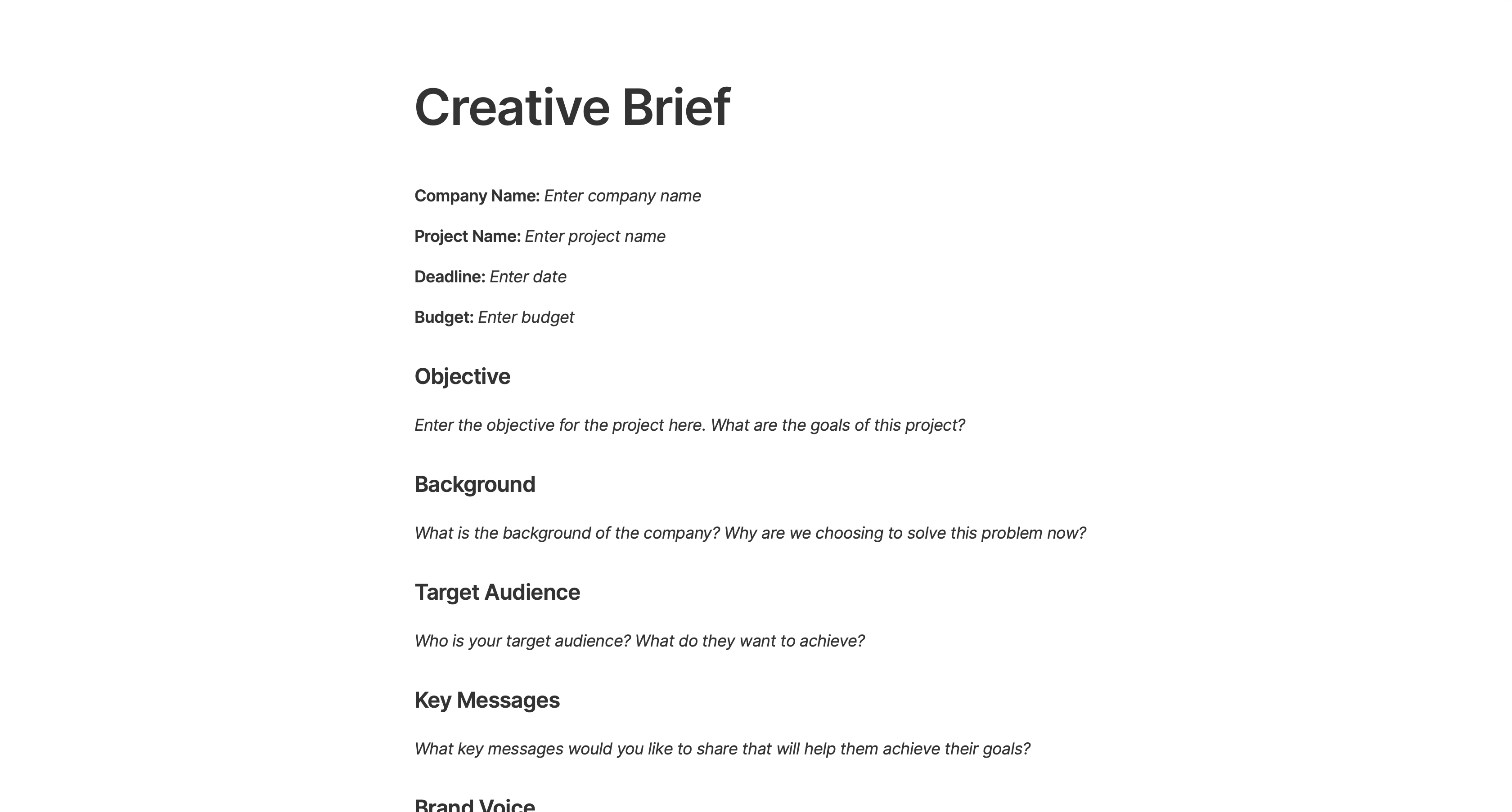 Creative Brief Template Download 14 Creative Brief Examples Assemble